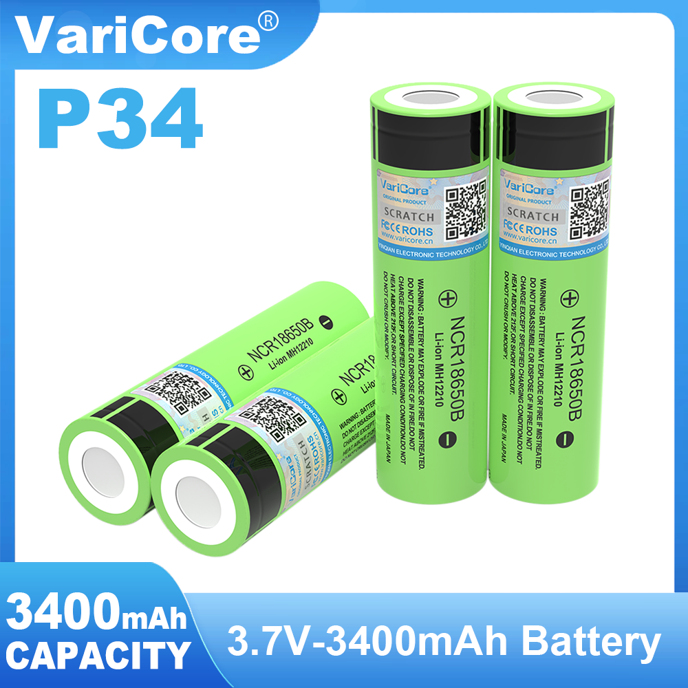 Renewable Energy Technology - 100% New Original NCR18650B 3.7v 3400mAh