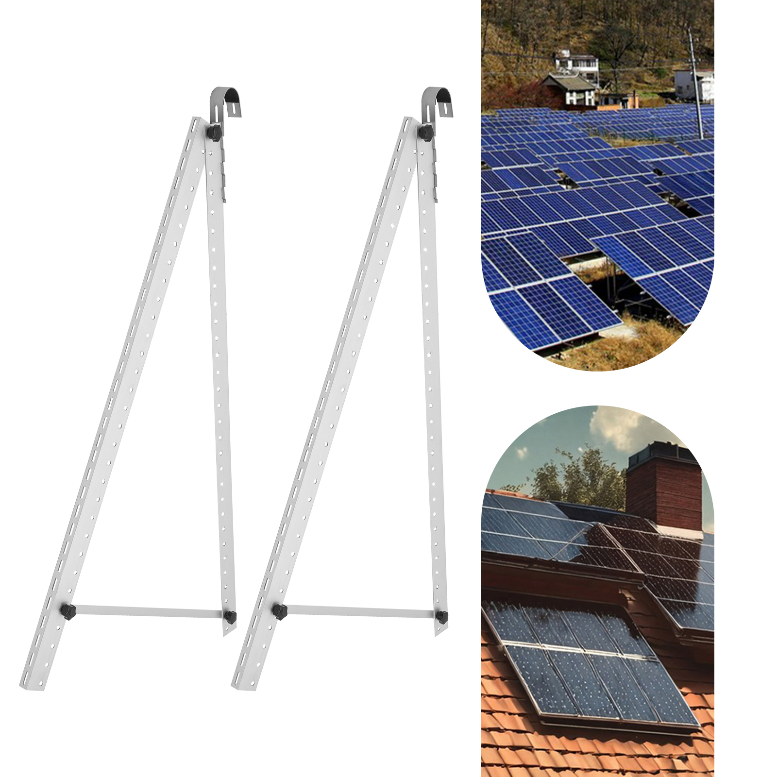 Solar Panel Tilt Mount - 2 Pack Adjustable Solar Panel Mounting