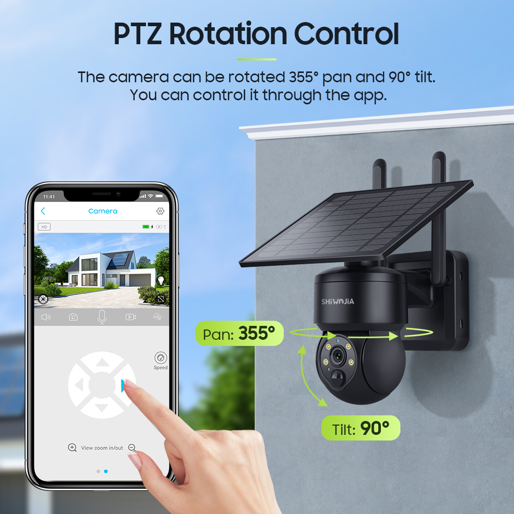 SHIWOJIA WIFI Wireless PTZ Sol - Solar Panel Tilt Mount avis et prix