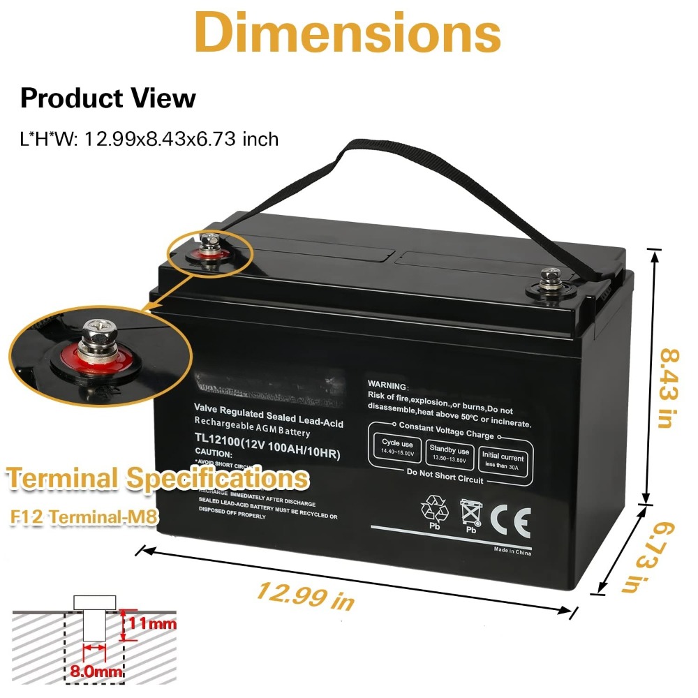Deep Cycle AGM 12 Volt 100Ah B - Agm Deep Cycle Battery avis et prix