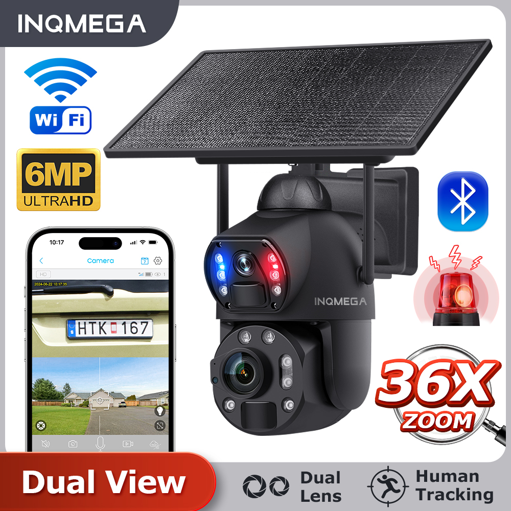 12MP 36X Dual Lens Solar Secur - Solar Panel Tilt Mount avis et prix