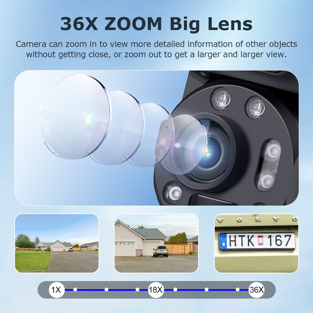 12MP 36X Dual Lens Solar Secur - Solar Panel Tilt Mount avis et prix