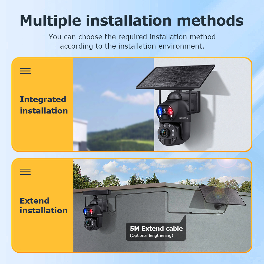 12MP 36X Dual Lens Solar Secur - Solar Panel Tilt Mount avis et prix