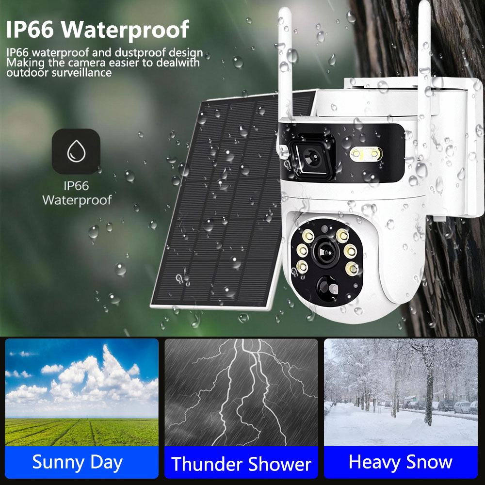 8MP 4K 4G SIM Card PTZ IP Came - Solar Panel Tilt Mount avis et prix