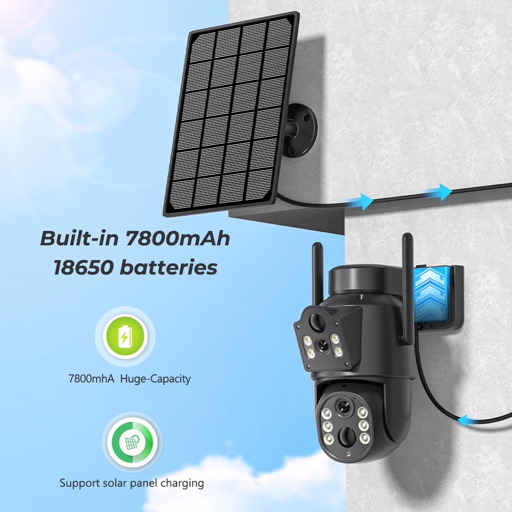 8MP 4K HD Solar WiFi Camera Ou - Solar Panel Tilt Mount avis et prix