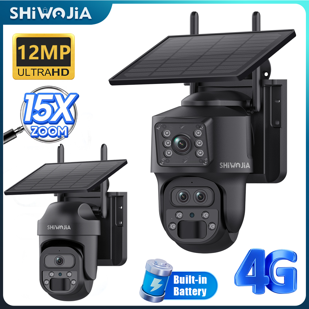 SHIWOJIA 15X ZOOM Solar Camera - Solar Panel Tilt Mount avis et prix