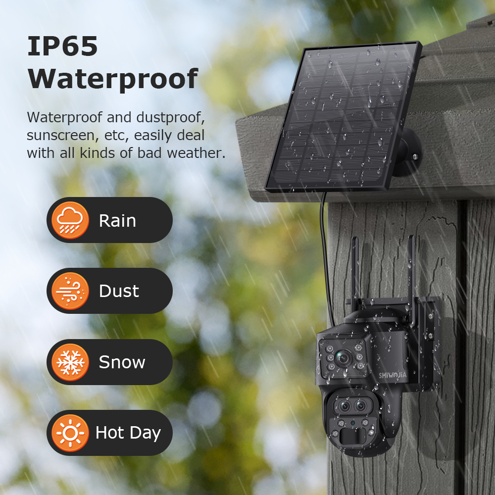 SHIWOJIA 15X ZOOM Solar Camera - Solar Panel Tilt Mount avis et prix